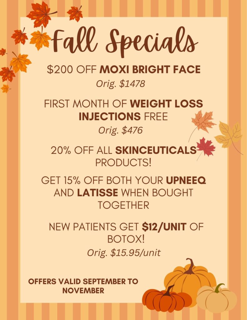 fall skincare specials in potomac md